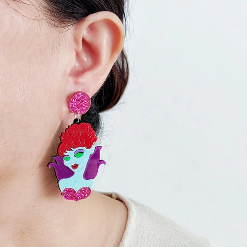 KUGUYS Glitter Holiday Dangle Earrings