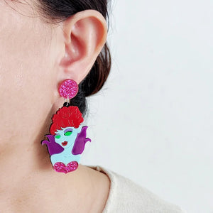 KUGUYS Glitter Holiday Dangle Earrings