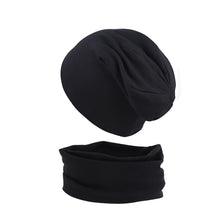 2pcs Soft Elastic Beanie Hat and Scarf Set