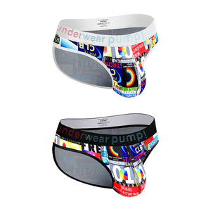 Racing Flag Plaid Printed Breathable Soft Briefs