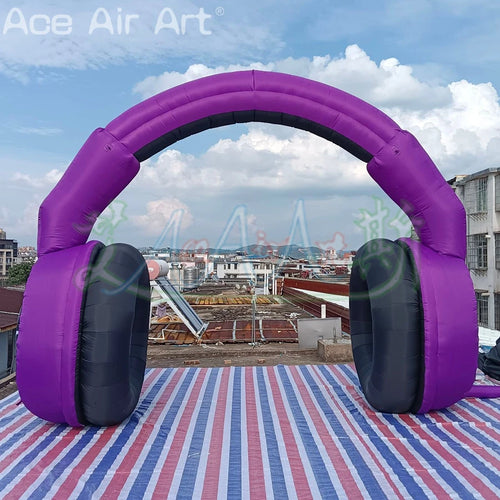 4mW Giant Inflatable Purple Headphone Replica with Lights
