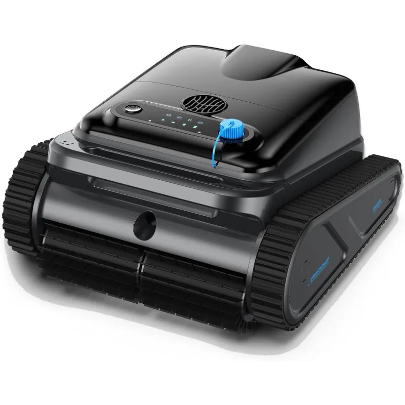 Robotic Pool Cleaner Powerful Wall-Climbing with Scrubber Brushes & Smart Path Navigation
