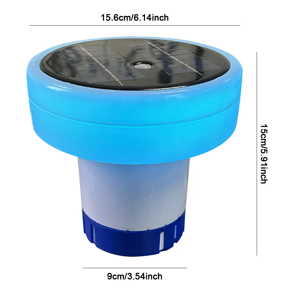Solar Pool Water Clarifier Ionizer  Adjustable Chemical Delivery Anti-Sinking