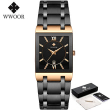 WWOOR Quartz Square Face Geneva Design Wrist Watch