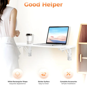 60*40cm Wall Mounted Floating Computer Work Table