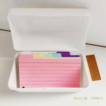 150/200 Sheets Tabbed Colorful Divided Index Card with Box