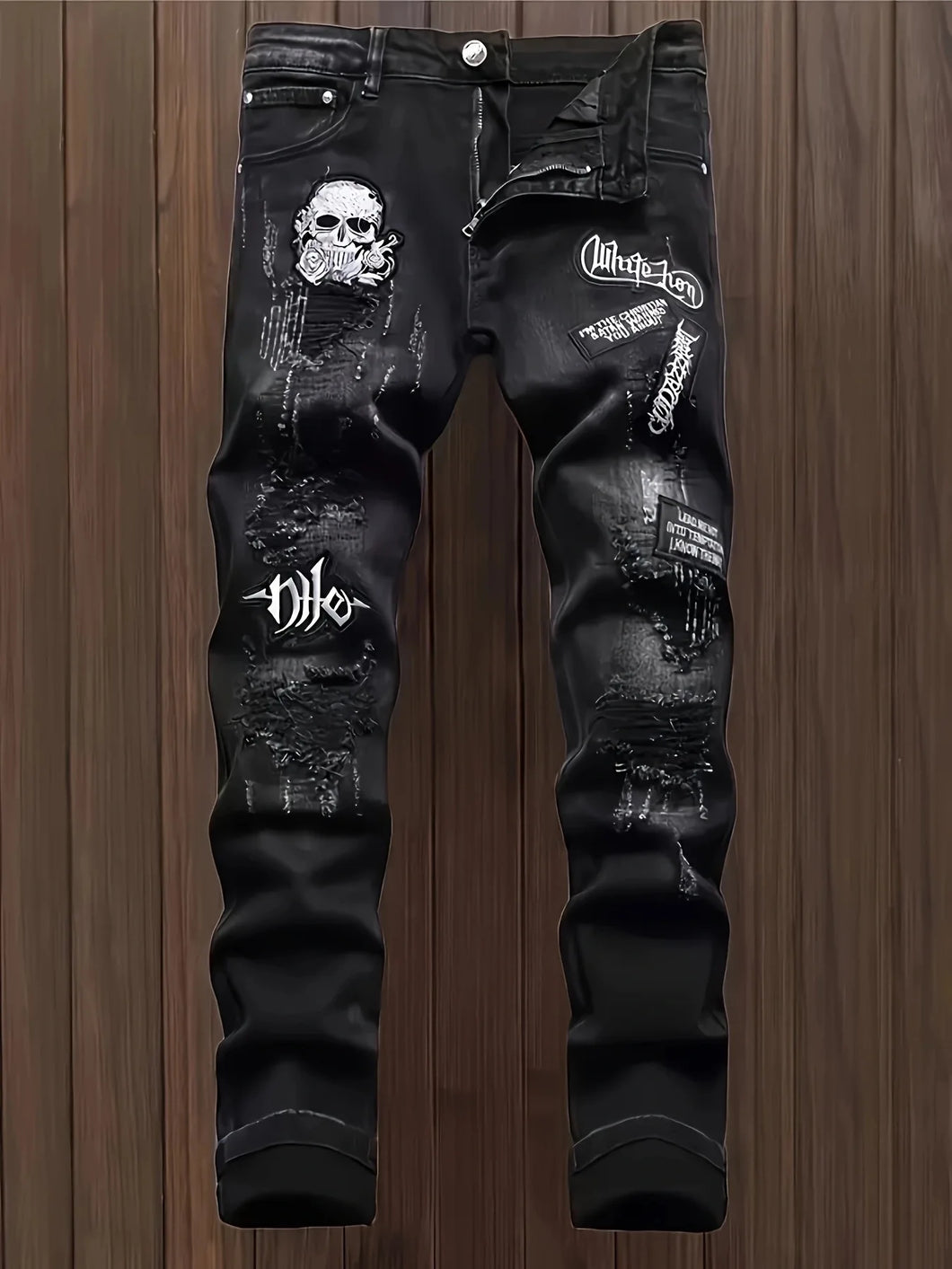 Washed Holed Trendy Fashion Jeans