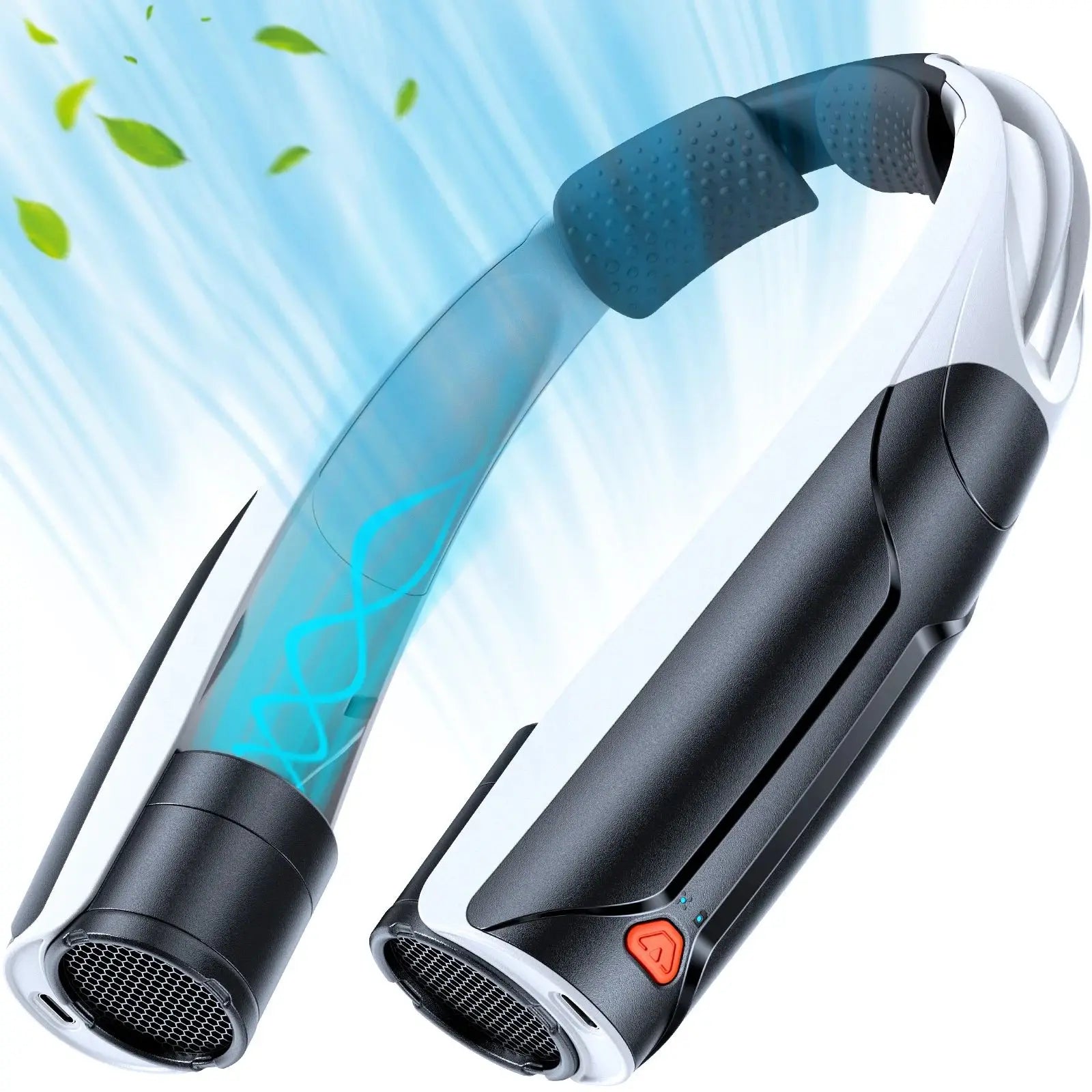 Portable Personal Rechargeable Double Switch Hands Free 6 Speed Neck Fan