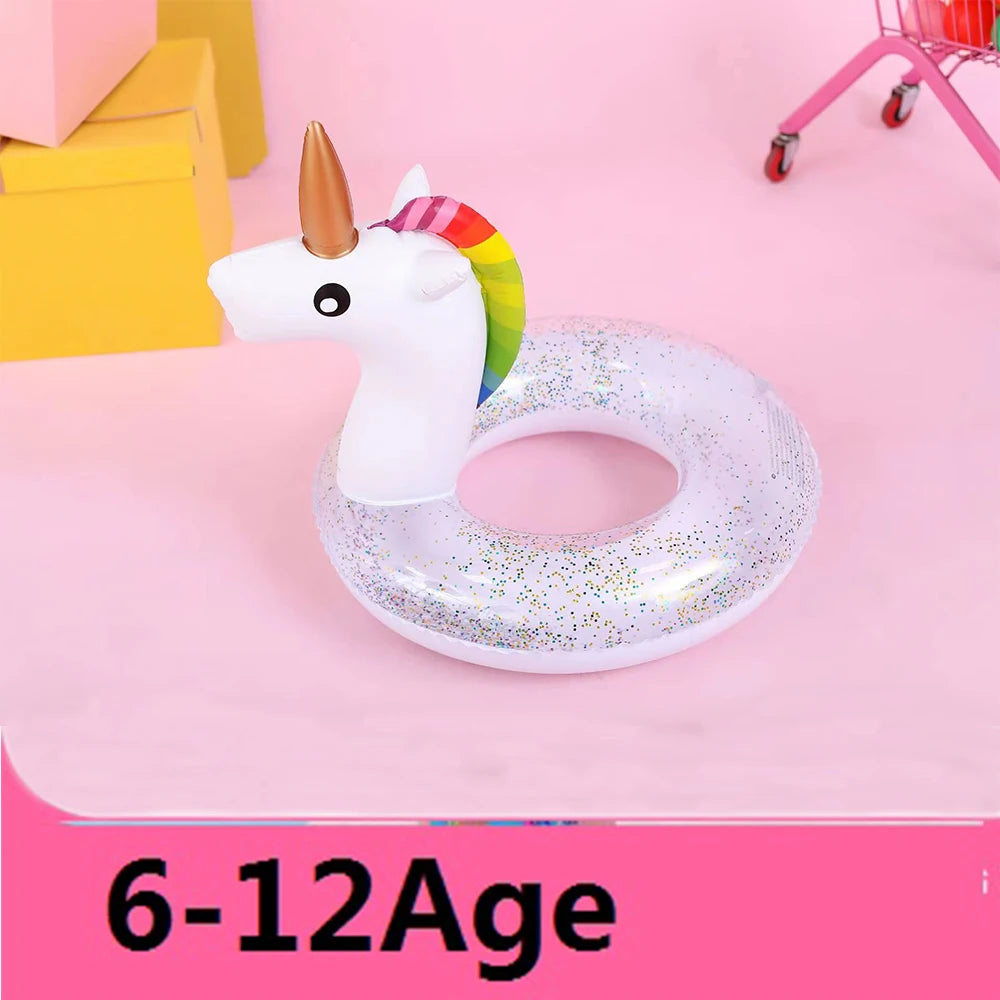 Inflatable Flamingo Kids Swimming Ring