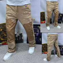 Distressed Vibe Bell Bottom Clean Fit Woodworking Jeans