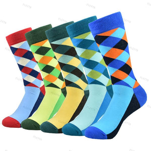 Colorful Designer Print Combed Cotton Socks