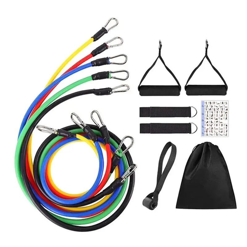 11pcs/Set Portable Pull Rope Resistance Bands