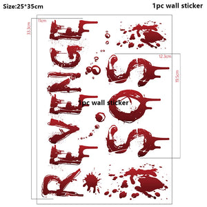 Halloween Bloody Wall Stickers Decorations