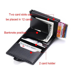 Antitheft Double Rfid Blocking Wallet