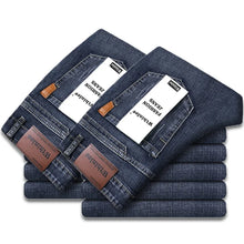 2-piece Set  WhinLEE Black and Blue Business Elite Micro Elastic Straight Leg Multi-craft Jeans