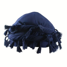 Burr Trim Twisted Tail Fringe Cotton Bandana Hat