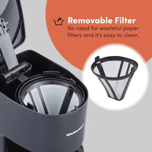 EHC116 Dual Drip Double Coffee Maker with Two 14 Oz Stainless Steel Interior Thermal Travel Mug