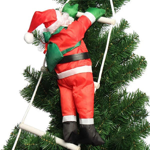 Santa Claus Climbing Ladder Hanging Christmas Tree Decoration
