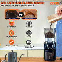 VEVOR 40MM Conical Burr Grind Setting Coffe Bean Electric Espresso Coffee Machine