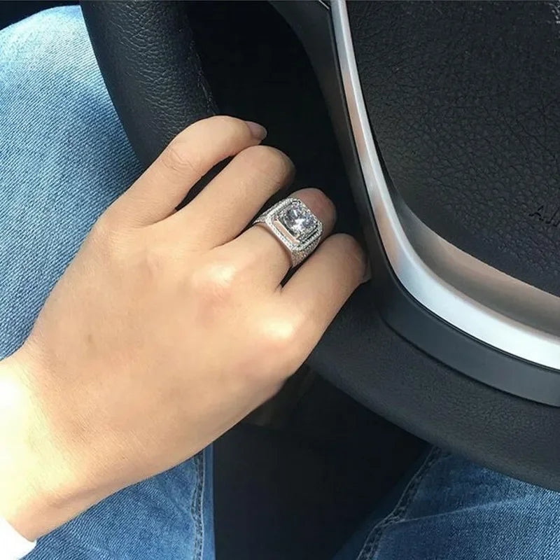 925 Sterling Silver 2ct Simulated Diamond Ring