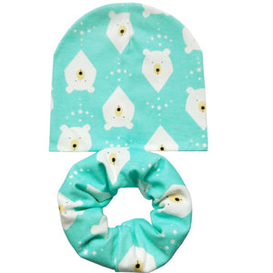 Cartoon Dinosaur Baby Head Scarf Hat Set