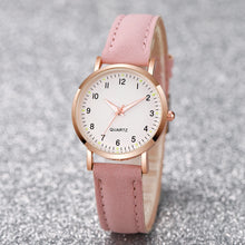 Casual Arabic Dial Leather Band Quartz Watch
