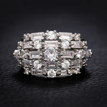Huitan Fashion Inlaid Brilliant Cubic Zirconia Ring