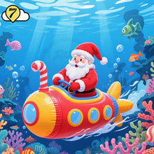10FT Giant Christmas inflatable Santa Claus with Rocket