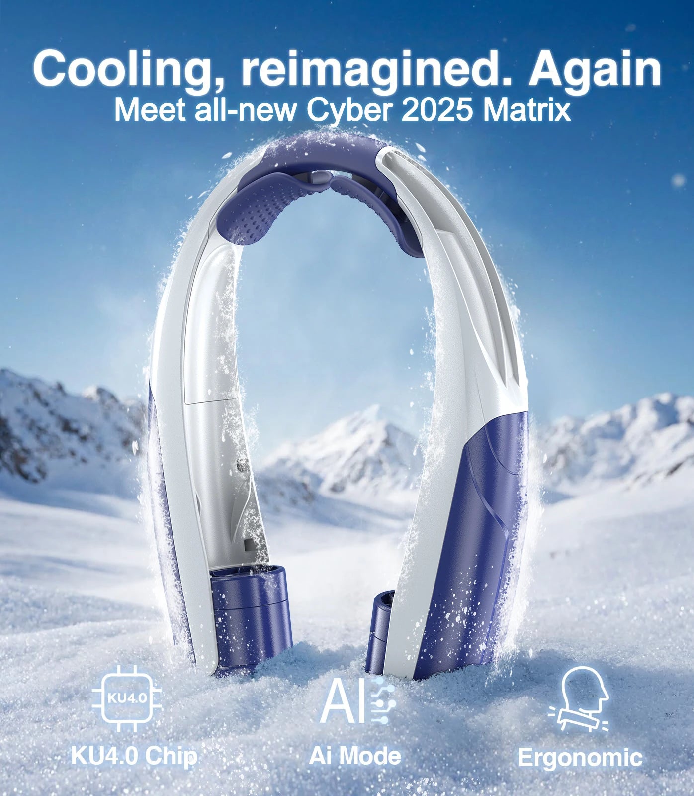 Portable Six Speeds 8000rpm Neck Fan 20hrs Battery Life