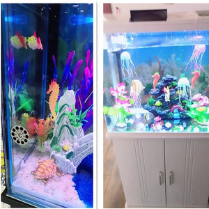 Silicone Artificial Luminous Hippocampus Aquarium Ornament