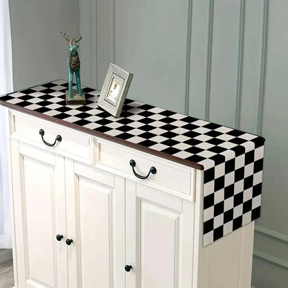 Geometric Stripe Linen Table Runner