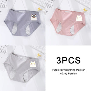 3PCS Large Flow Menstrual Briefs
