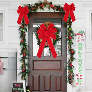 Large Red Outdoor Christmas Bow