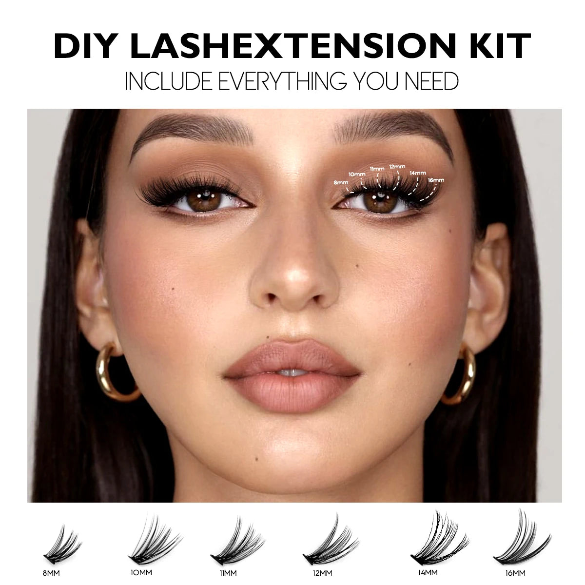 Lash Extension Kit With Lash Bond and Seal Makeup Tools