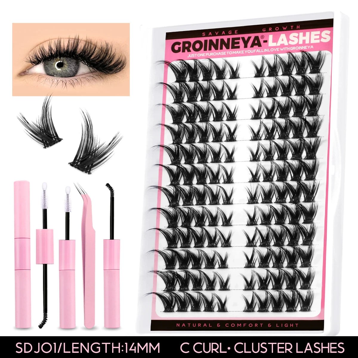 Lash Extension Kit With Lash Bond and Seal Makeup Tools