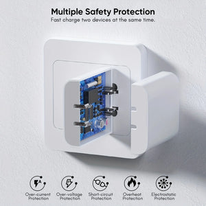 2Pack IPhone Charger 40W Dual Port Charging Block With 6FT USB C Charger Cable
