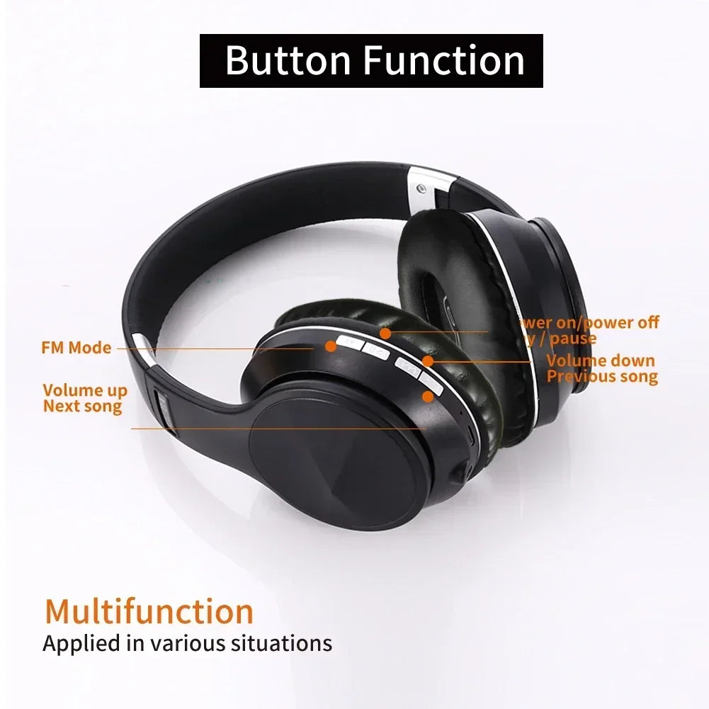 Foldable Bluetooth Earmuffs Headset with FM Radio