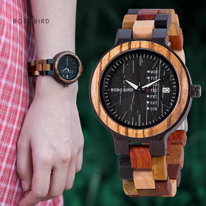 BOBO BIRD Wood Quartz Couple's Timepieces