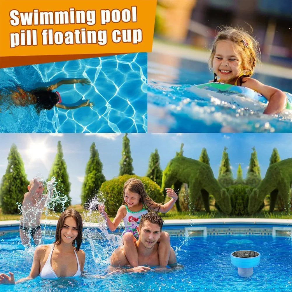 Solar Pool Water Clarifier Ionizer  Adjustable Chemical Delivery Anti-Sinking