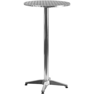 23.25" Round Aluminum Indoor-Outdoor Bar Height Table