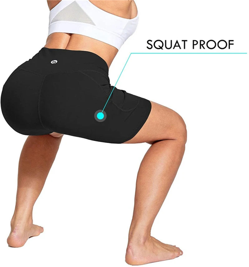 High Waist Pocketed Sport Shorts
