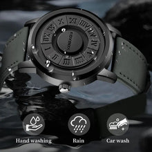 Creative Scrolling Magnetic Force Genuine Leather Watch