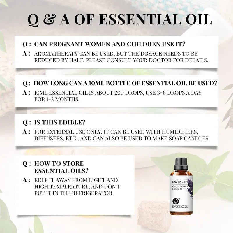 100ML Essential Oils for Diffuser Humidifier