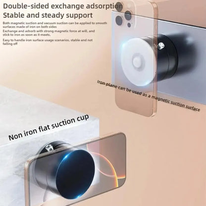 Double Sided Hands-Free Vacuum Adsorption Magnetic Suction Cup Phone Mount