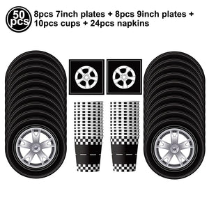Racing Birthday Decorations Tableclothb