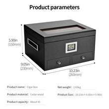 Cedar Wood Humidor With Humidifier