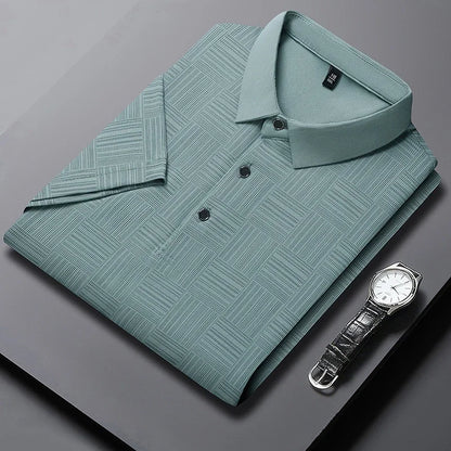 Designer Print Business Casual Short-sleeved Polo Shirt