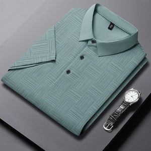 Designer Print Business Casual Short-sleeved Polo Shirt