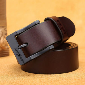 Genuine Leather Belt with Alloy Buckle