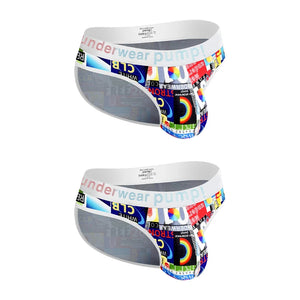 Racing Flag Plaid Printed Breathable Soft Briefs